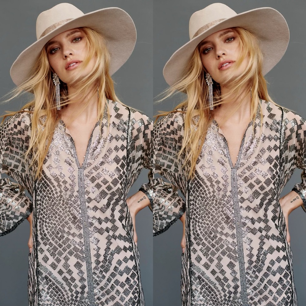 Free People Anna Sui Silver Maxi Dress - Picture 3 of 5